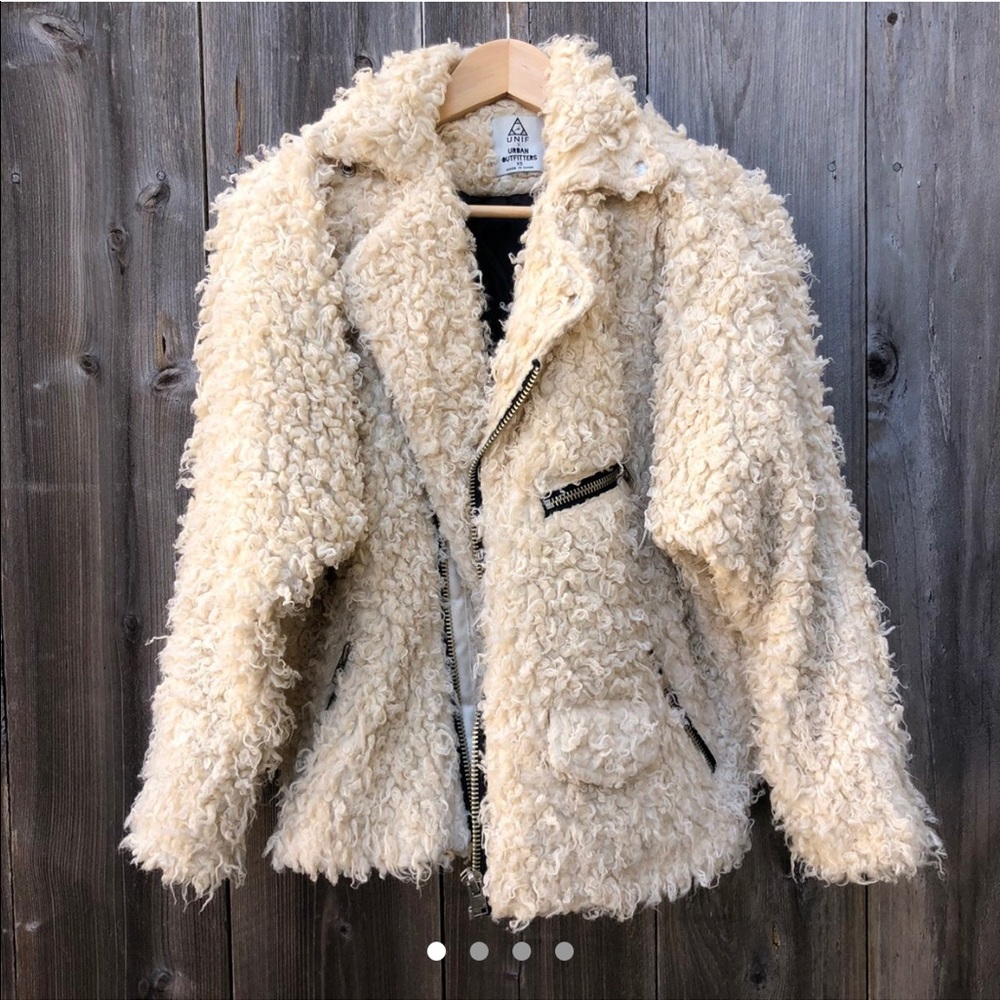 unif sherpa motto jacket from urban outfitters